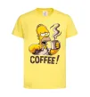 Детская футболка Simpson coffee Лимонный фото