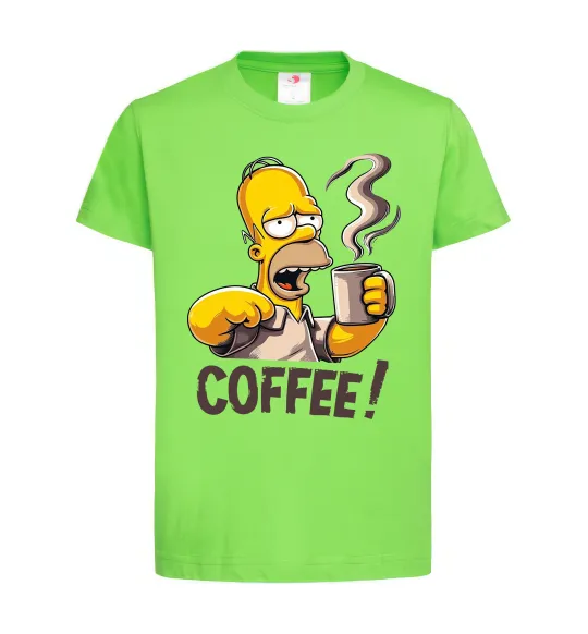 Детская футболка Simpson coffee Лаймовый фото