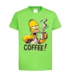 Детская футболка Simpson coffee Лаймовый фото