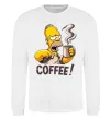 Свитшот Simpson coffee Белый фото