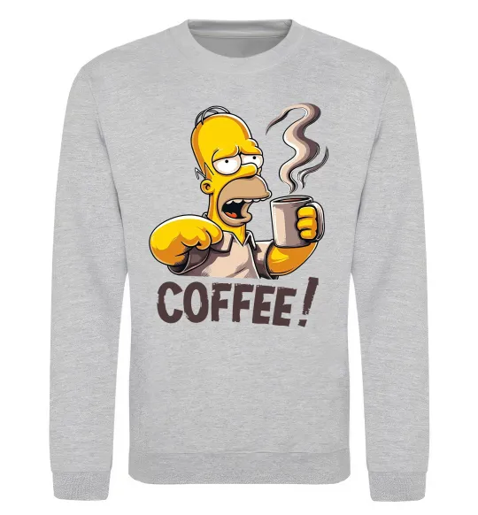 Свитшот Simpson coffee Серый меланж фото