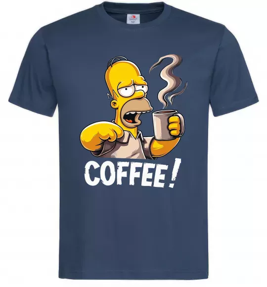 Мужская футболка Simpson coffee Темно-синий фото