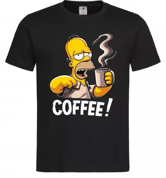 Мужская футболка Simpson coffee Черный фото