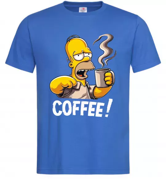 Мужская футболка Simpson coffee Ярко-синий фото