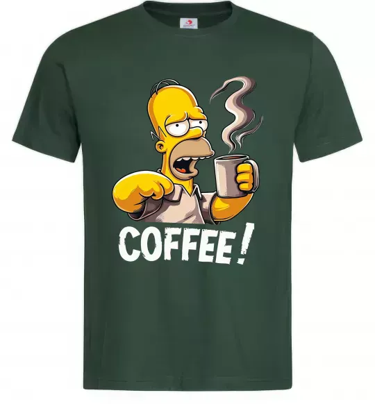 Мужская футболка Simpson coffee Темно-зеленый фото