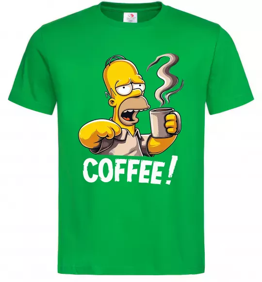 Мужская футболка Simpson coffee Зеленый фото