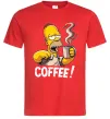 Мужская футболка Simpson coffee Красный Мужская футболка Simpson coffee Красный фото