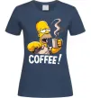 Женская футболка Simpson coffee Темно-синий фото