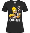Женская футболка Simpson coffee Черный фото