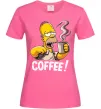 Женская футболка Simpson coffee Ярко-розовый фото