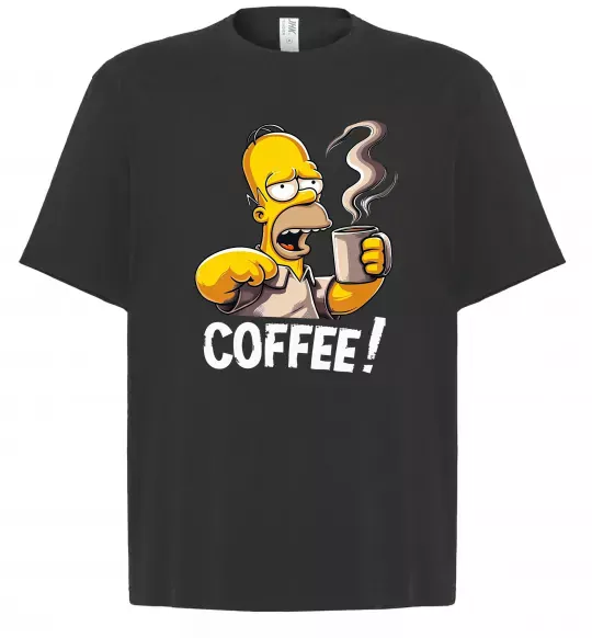Футболка Оверсайз Simpson coffee Чорний фото