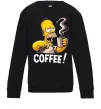 Детский Свитшот Simpson coffee Черный фото