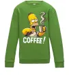 Детский Свитшот Simpson coffee Лаймовый фото