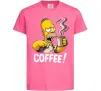 Детская футболка Simpson coffee Ярко-розовый фото