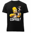 Мужская премиум футболка Simpson coffee Черный фото