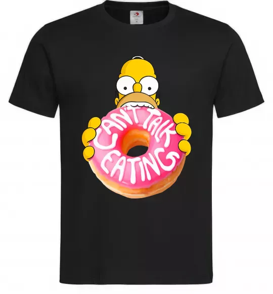 Чоловіча футболка Simpsons donut Чорний фото