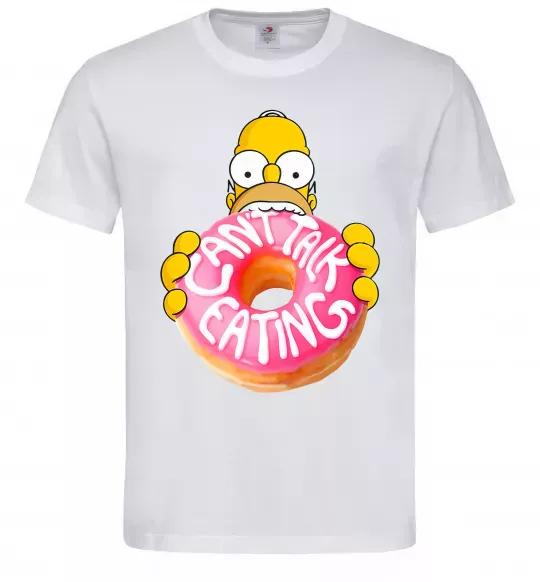 Чоловіча футболка Simpsons donut Білий фото