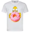 Чоловіча футболка Simpsons donut Білий фото