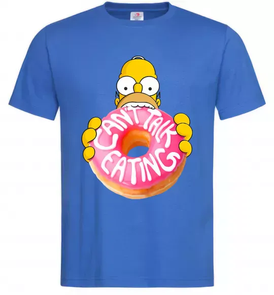 Чоловіча футболка Simpsons donut Яскраво-синій фото