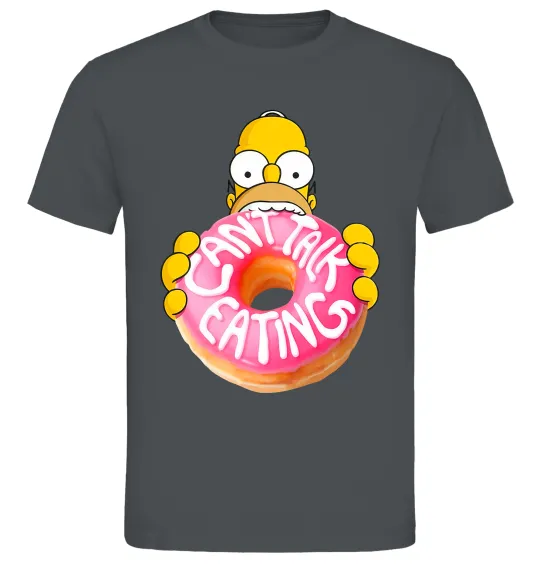 Чоловіча футболка Simpsons donut Графіт фото