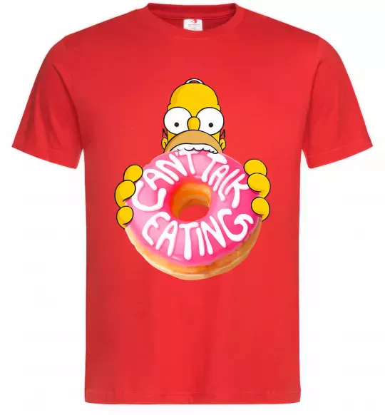 Чоловіча футболка Simpsons donut Червоний фото