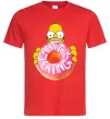 Чоловіча футболка Simpsons donut Червоний фото