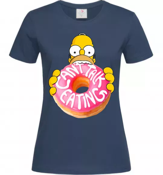 Женская футболка Simpsons donut Темно-синий фото