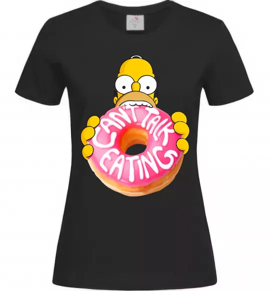 Женская футболка Simpsons donut Черный фото