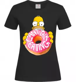 Женская футболка Simpsons donut Черный фото