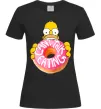 Женская футболка Simpsons donut Черный фото