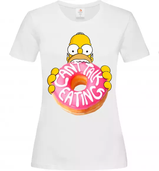 Женская футболка Simpsons donut Белый фото