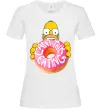 Женская футболка Simpsons donut Белый фото
