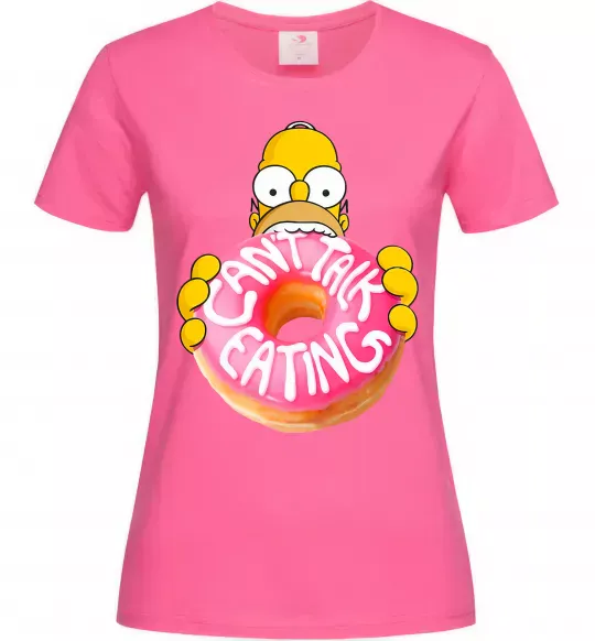 Женская футболка Simpsons donut Ярко-розовый фото