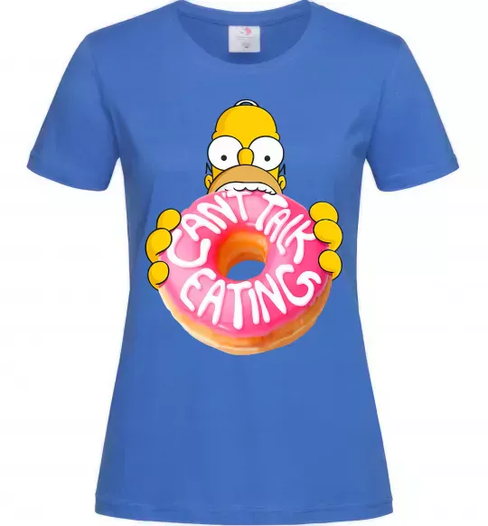 Женская футболка Simpsons donut Ярко-синий фото