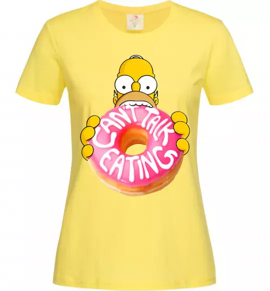 Женская футболка Simpsons donut Лимонный фото