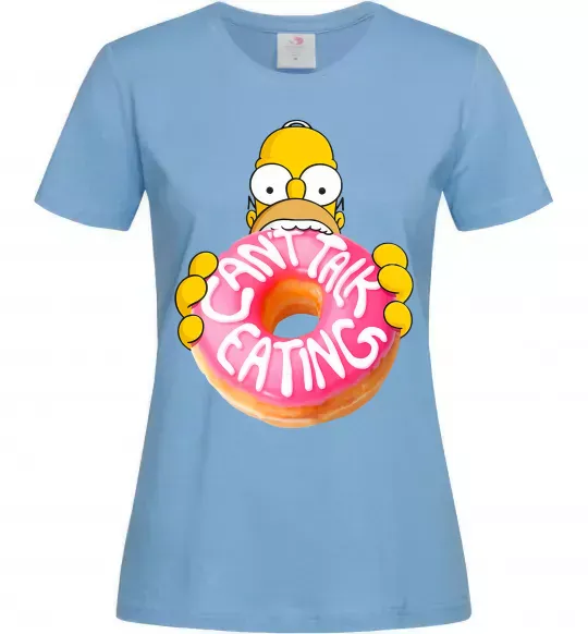 Женская футболка Simpsons donut Голубой фото