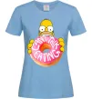 Женская футболка Simpsons donut Голубой фото