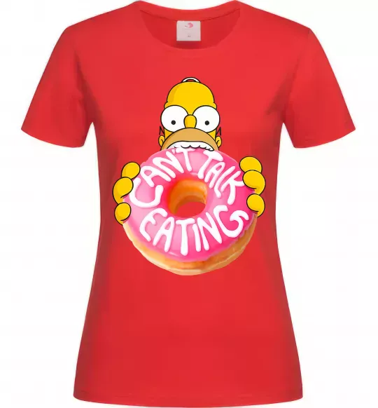Женская футболка Simpsons donut Красный фото