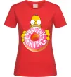 Женская футболка Simpsons donut Красный фото