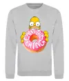 Свитшот Simpsons donut Серый меланж фото