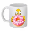 Чашка керамическая Simpsons donut Белый фото