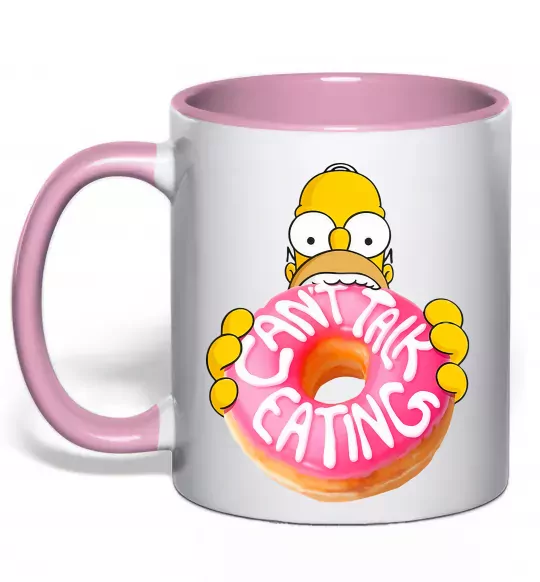 Чашка с цветной ручкой Simpsons donut Нежно розовый фото