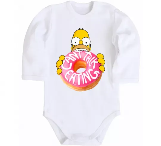 Детский боди Simpsons donut Белый фото