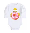 Дитячий бодік Simpsons donut Білий фото