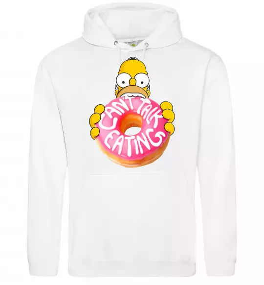 Чоловіча толстовка (худі) Simpsons donut Білий фото