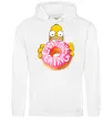 Чоловіча толстовка (худі) Simpsons donut Білий фото