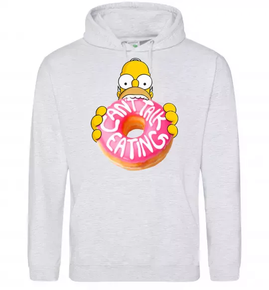 Чоловіча толстовка (худі) Simpsons donut Сірий меланж фото