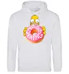 Женская толстовка (худи) Simpsons donut Серый меланж фото
