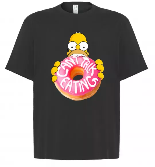 Футболка Оверсайз Simpsons donut Черный фото