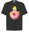 Футболка Оверсайз Simpsons donut Черный фото
